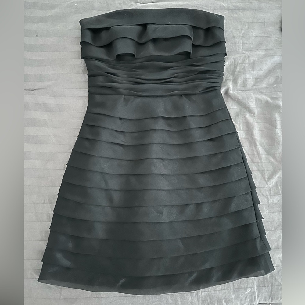 BCBG Strapless Ruffle Dress